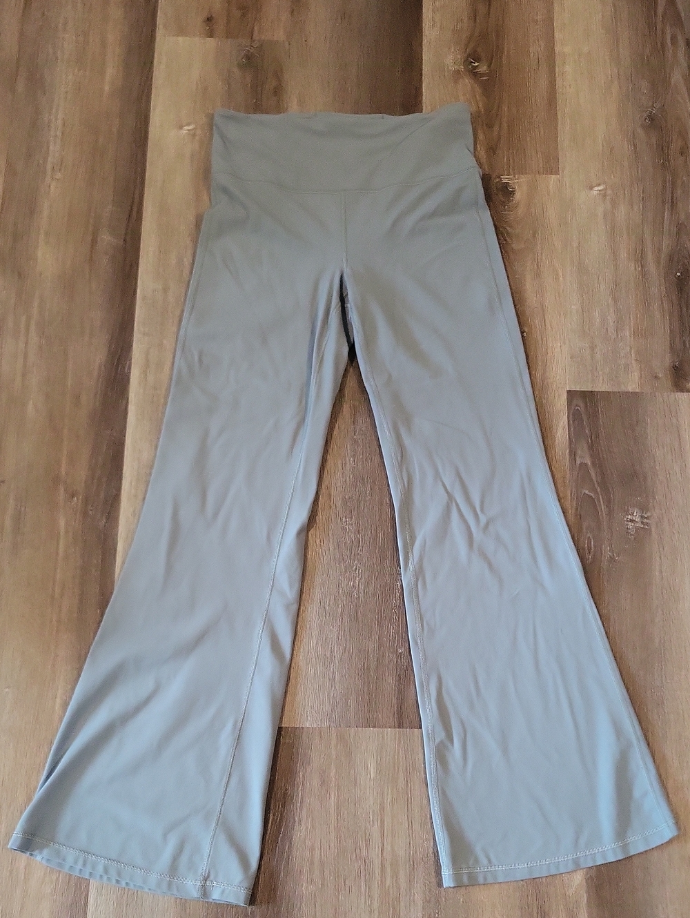 Athleta Dove Gray High-Rise Flare Yoga Pants
